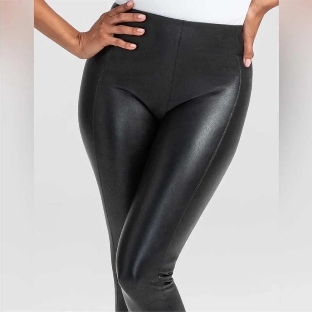 HONEYLOVE black faux just like leather legging